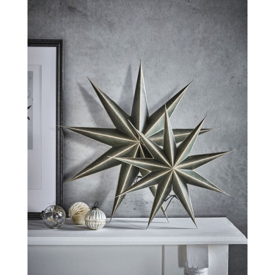 House Doctor Point Stern 45 cm, Grün/Champagner