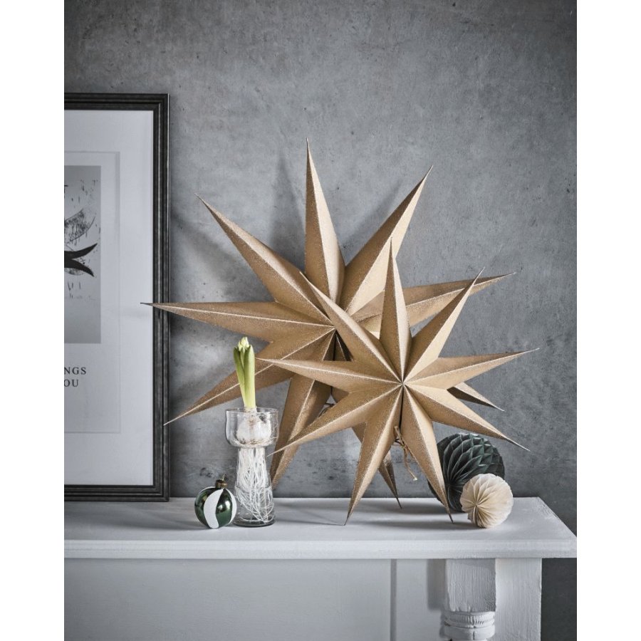 House Doctor Point Stern 45 cm, Grün/Champagner