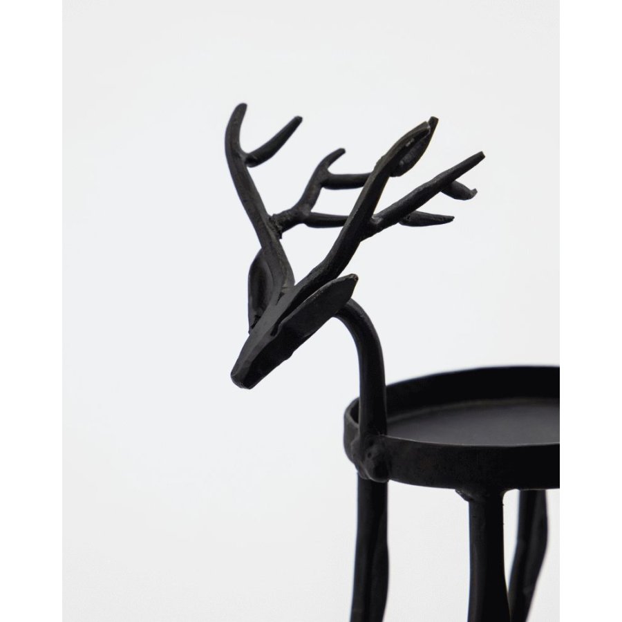 House Doctor Deer Teelichthalter, Schwarz