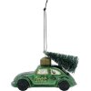 House Doctor Car Weihnachtsschmuck 10,5 cm, Grün/Gold