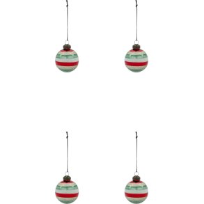 House Doctor Happ Weihnachtsschmuck 4er Set 5 cm, Mehrfarbig