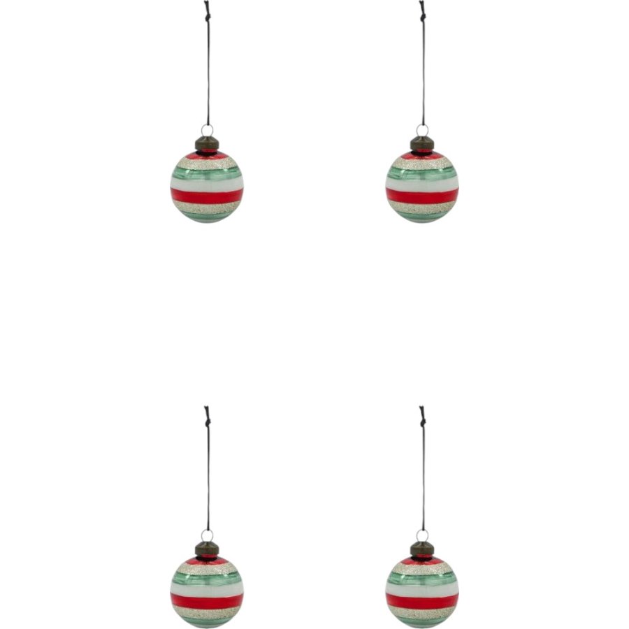 House Doctor Happ Weihnachtsschmuck 4er Set 5 cm, Mehrfarbig