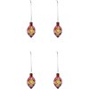 House Doctor Nostal Weihnachtsschmuck 4er Set H9,3 cm, Rot