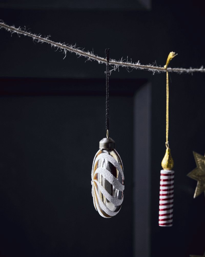 House Doctor Delic Weihnachtsschmuck 4er Set 8 cm, Goldfarben