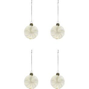 House Doctor Delic Weihnachtsschmuck 4er Set 8 cm, Goldfarben