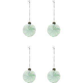 House Doctor Delic Weihnachtsschmuck 4er Set 8 cm, Mintgrn