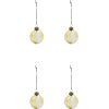 House Doctor Twister Weihnachtsschmuck 4er Set 6 cm, Weiß/Gold