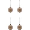 House Doctor Flos Weihnachtsschmuck 4er Set 8 cm, Rosa