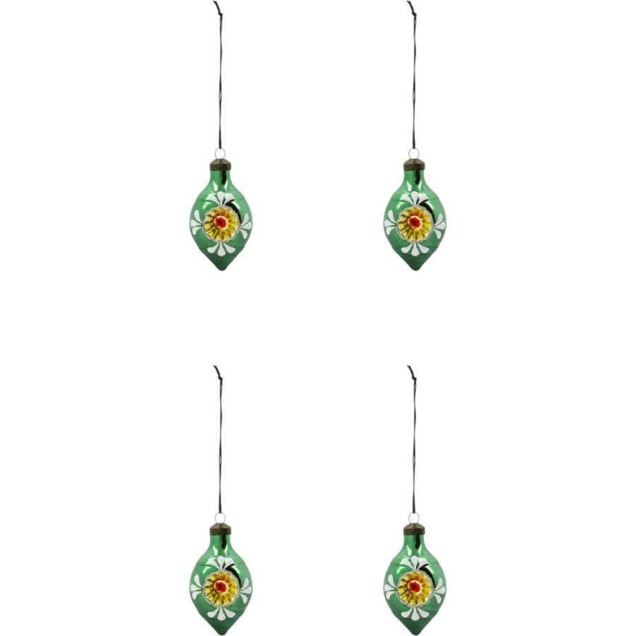 House Doctor Nostal Weihnachtsschmuck 4er Set H9,3 cm, Grün