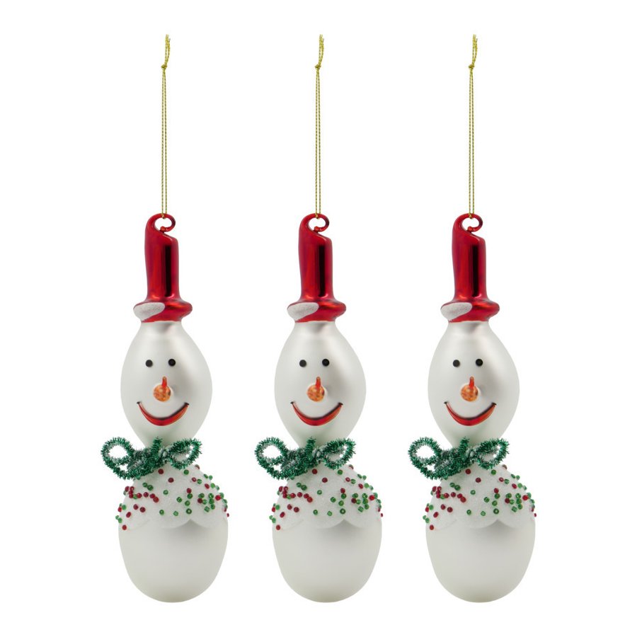 House Doctor Frosty Julepynt 3 stk. H15.9 cm, Hvid