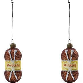 House Doctor Wrench Weihnachtsschmuck 2er Set H10 cm, Braun