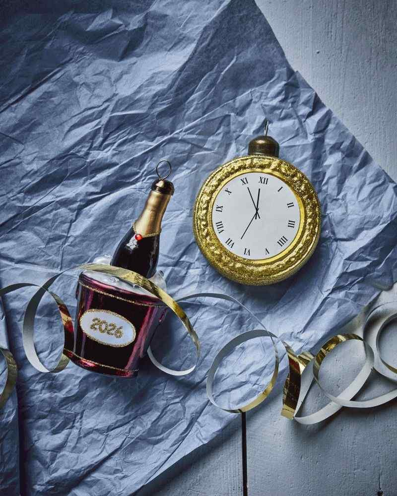 House Doctor NewYear Weihnachtsschmuck 2er Set, Goldfarben