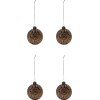 House Doctor Circulo Weihnachtsschmuck 4er Set 8 cm, Braun