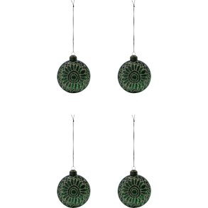 House Doctor Circulo Weihnachtsschmuck 4er Set 8 cm, Grn