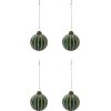 House Doctor Frost Weihnachtsschmuck 4er Set 8 cm, Grün