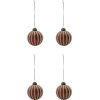 House Doctor Frost Weihnachtsschmuck 4er Set 8 cm, Rot