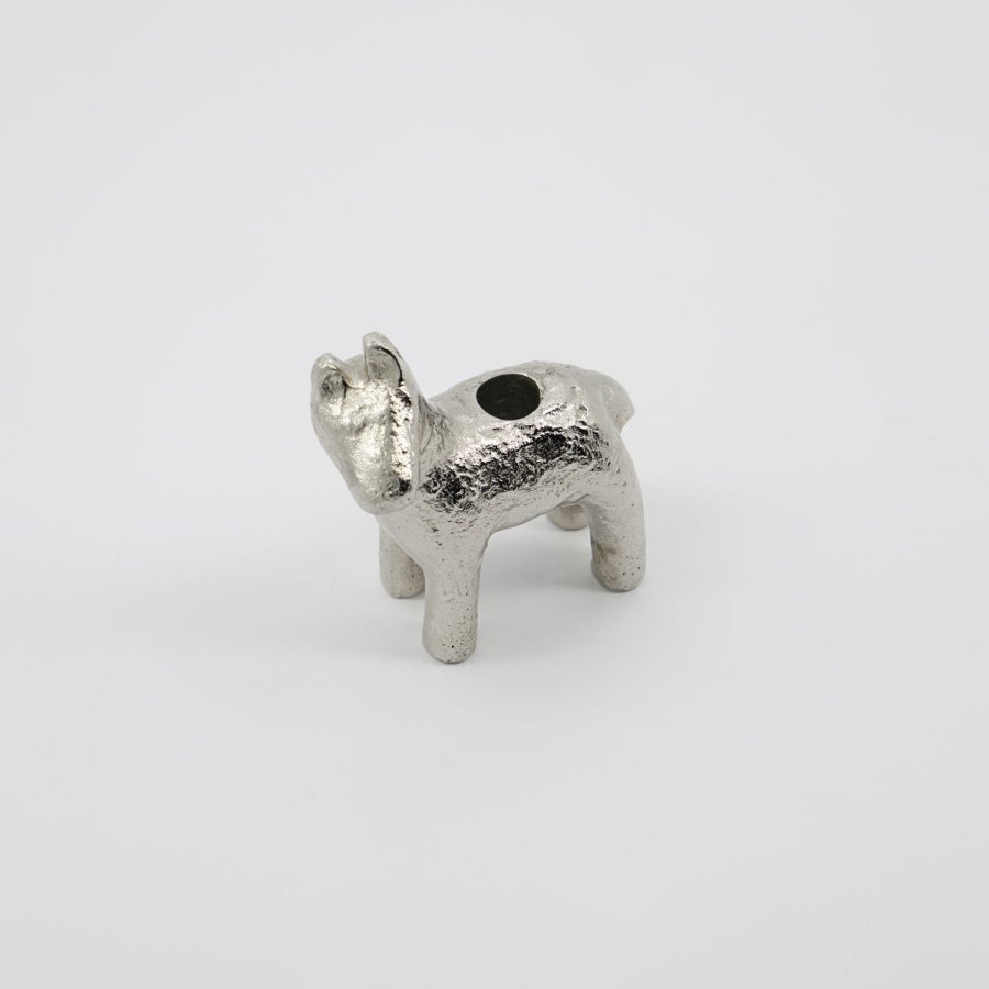 House Doctor Horse Kerzenständer H7,5 cm, Antik Silber