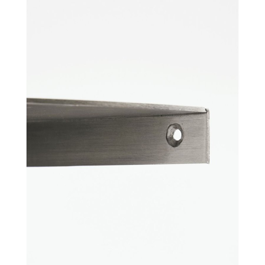 House Doctor Mega Beistelltisch 36,5 cm, Gebürstetes Silberfinish