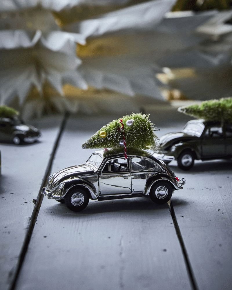 House Doctor Car Xmas 12,5 cm, Silberfinish