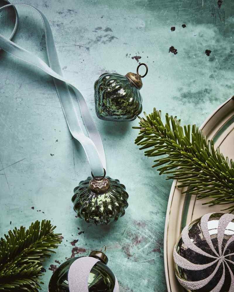 House Doctor Hang Weihnachtsschmuck 4er Set 5 cm, Grün