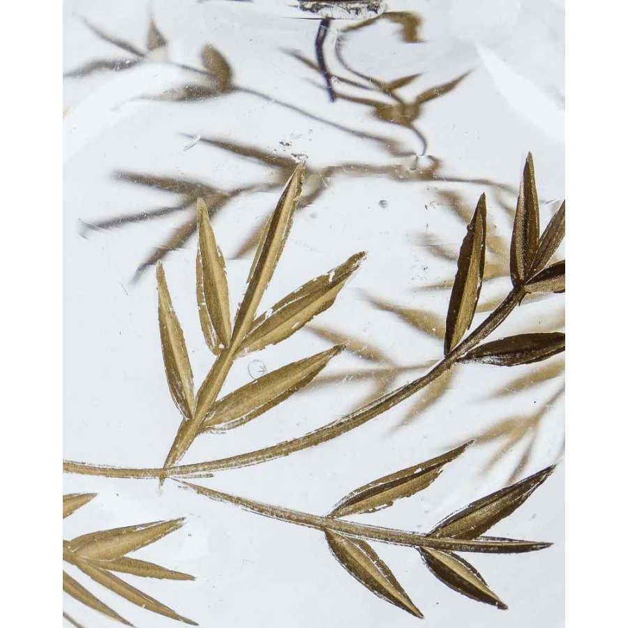 House Doctor Leaf Weihnachtsschmuck 4er Set 7,5 cm, Klar/Gold
