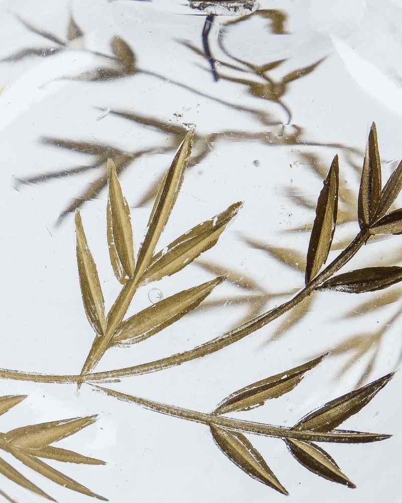 House Doctor Leaf Weihnachtsschmuck 4er Set 7,5 cm, Klar/Gold