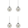 House Doctor Leaf Weihnachtsschmuck 4er Set 7,5 cm, Klar/Gold