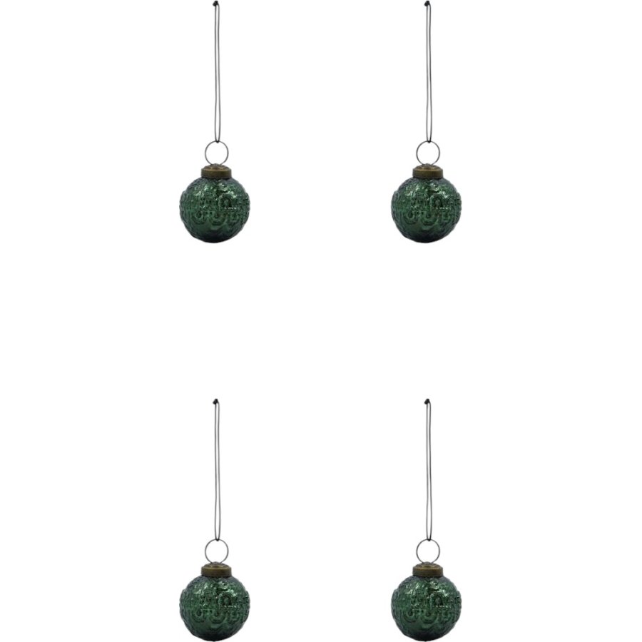House Doctor Roon Weihnachtsschmuck 4er Set 5 cm, Grün