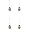 House Doctor Cone Weihnachtsschmuck 4er Set 5,5 cm, Antikes Silber
