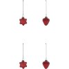 House Doctor Heart und Star Weihnachtsschmuck 4er Set, Rot