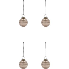 House Doctor Ball Weihnachtsschmuck 4er Set 5,5 cm, Braun