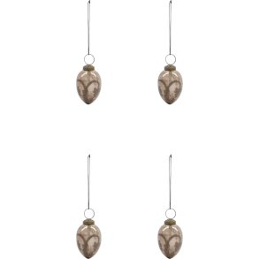 House Doctor Cone Weihnachtsschmuck 4er Set, Braun