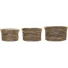House Doctor Dungi Körbe 3er Set, Schwarz/Jute