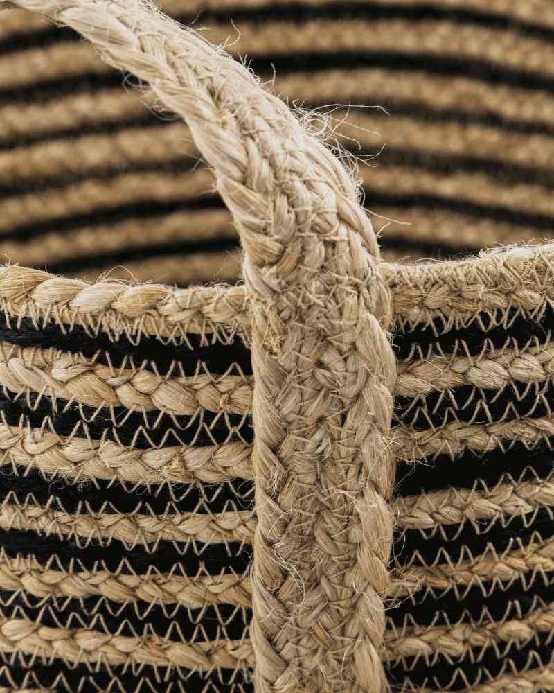 House Doctor Dungi Körbe 3er Set, Schwarz/Jute