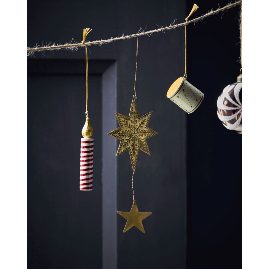 House Doctor Bird Weihnachtsschmuck 3er Set 18 cm, Messing
