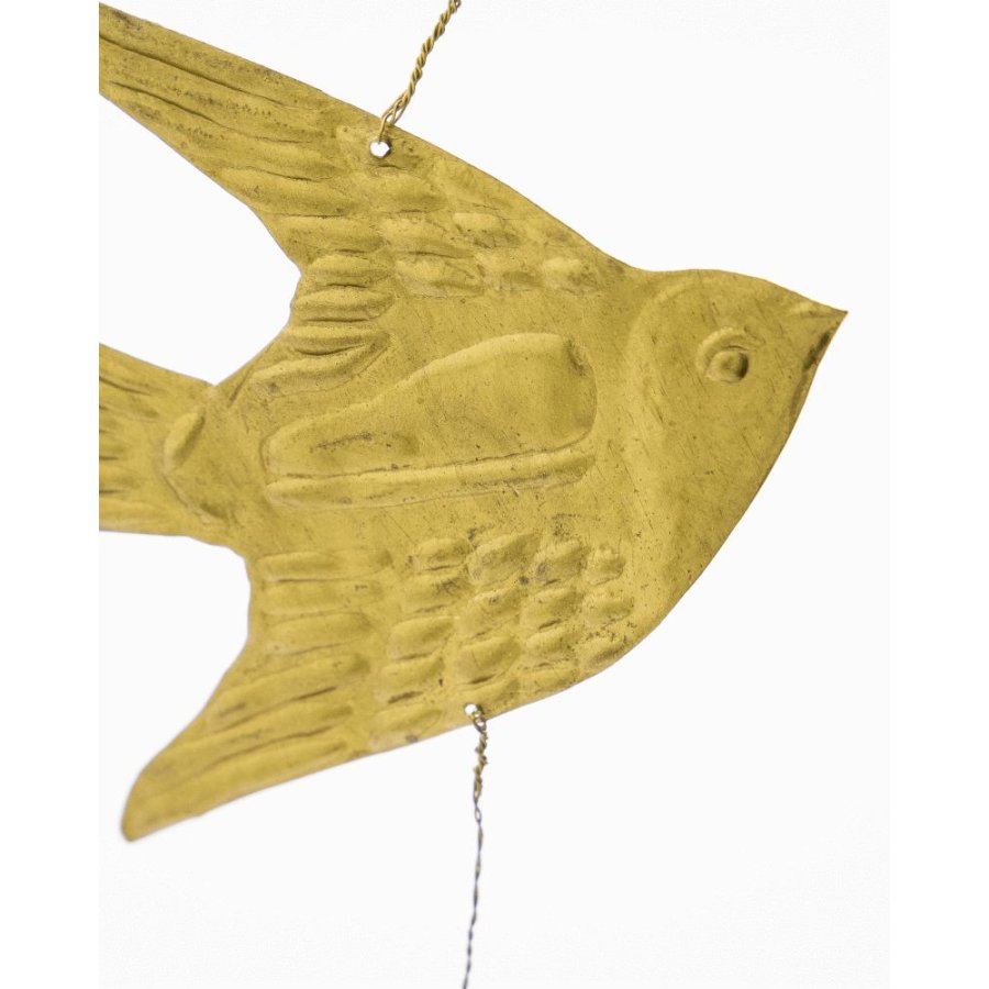 House Doctor Bird Weihnachtsschmuck 3er Set 18 cm, Messing
