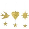 House Doctor Bird Weihnachtsschmuck 3er Set 18 cm, Messing