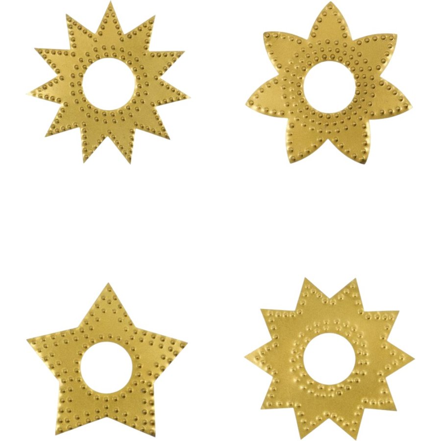 House Doctor Ring Kerzenteller 4er Set 7,5 cm, Messing
