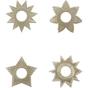 House Doctor Ring Kerzenteller 4er Set 7,5 cm, Silber