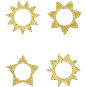 House Doctor Ring Serviettenringe 4er Set 8,5 cm, Messing