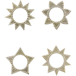 House Doctor Ring Serviettenringe 4er Set 8,5 cm, Silber