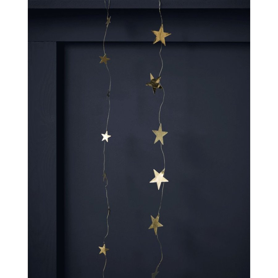 House Doctor Stars Girlande 250 cm, Antikes Messingfinish