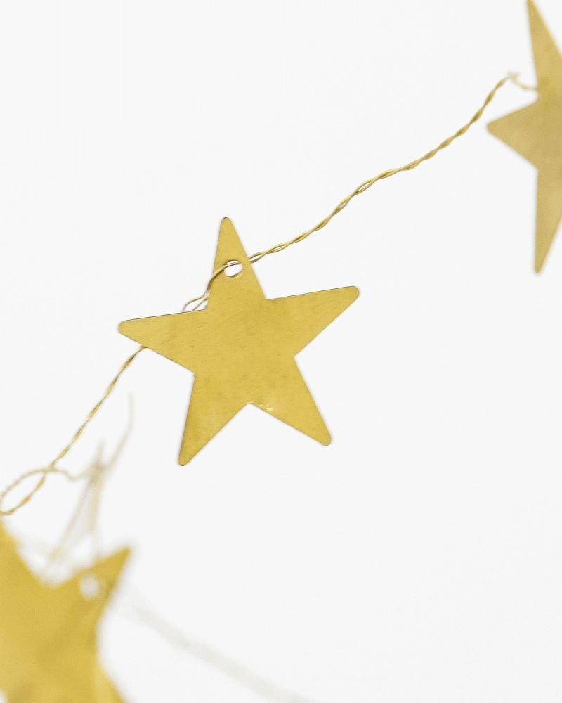 House Doctor Stars Girlande 250 cm, Antikes Messingfinish