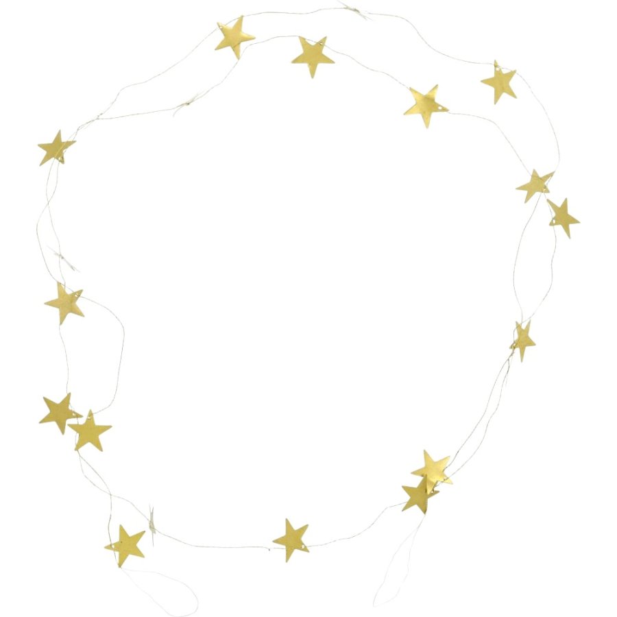 House Doctor Stars Girlande 250 cm, Antikes Messingfinish