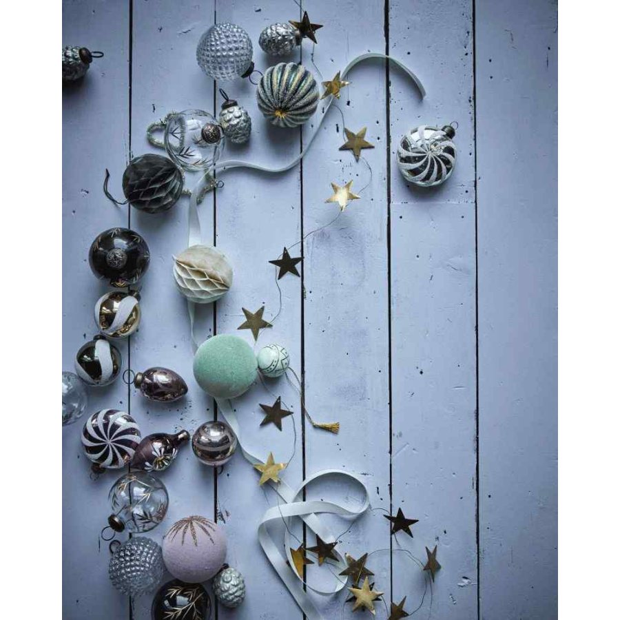 House Doctor Stars Girlande 150 cm, Antikes Messingfinish