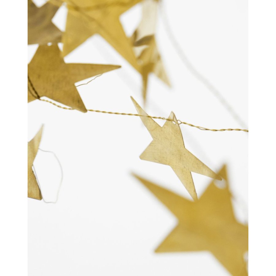 House Doctor Stars Girlande 150 cm, Antikes Messingfinish