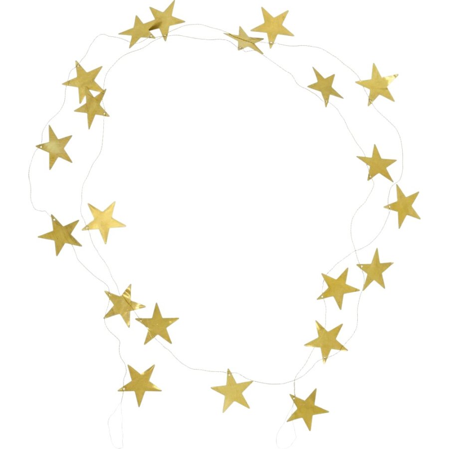 House Doctor Stars Girlande 150 cm, Antikes Messingfinish