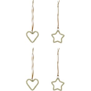 House Doctor Connect Weihnachtsschmuck 4er Set H5,5 cm, Champagner