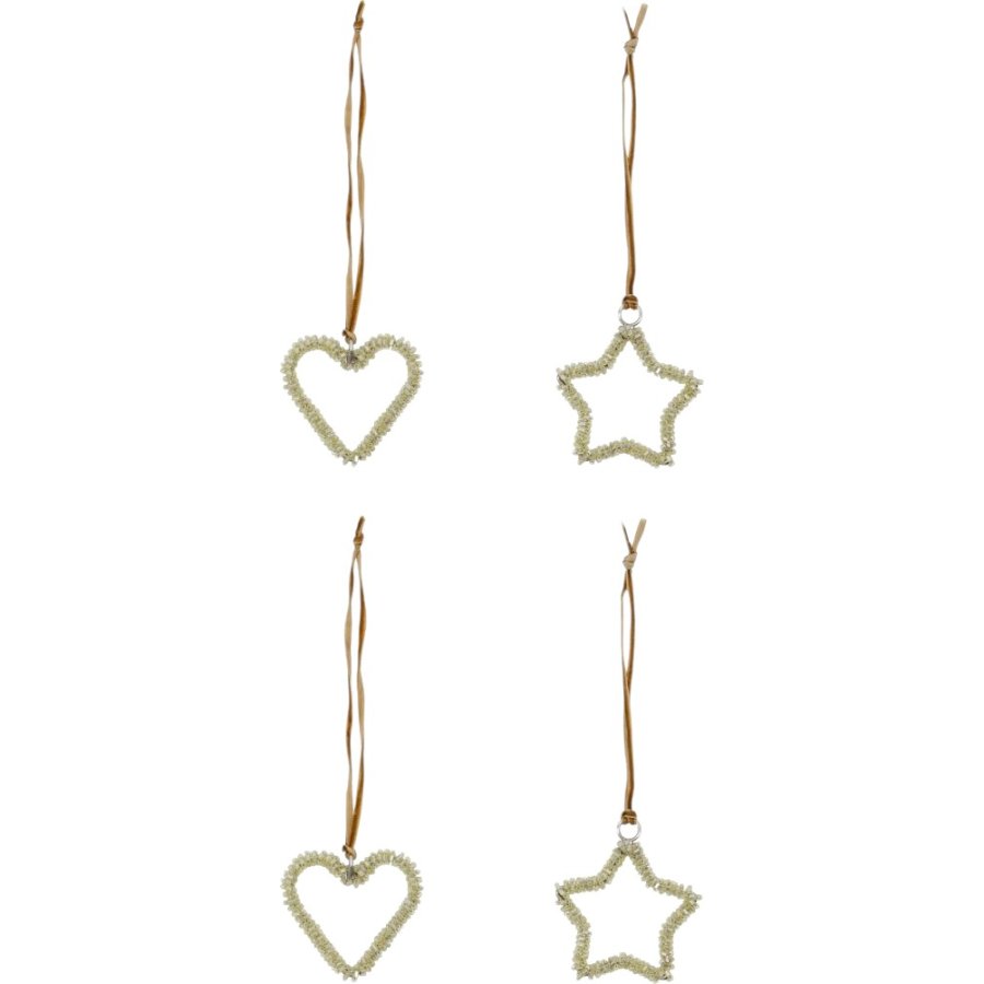 House Doctor Connect Weihnachtsschmuck 4er Set H5,5 cm, Champagner