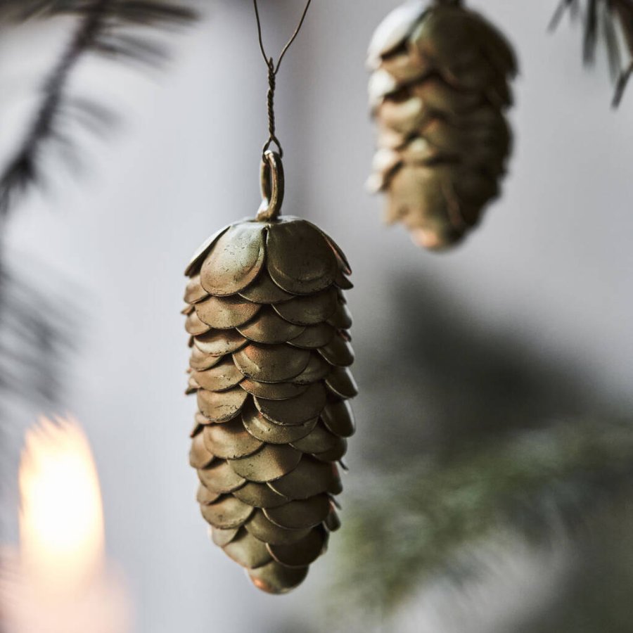 House Doctor Cone Julepynt 2 stk, Guld